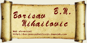 Borisav Mihailović vizit kartica